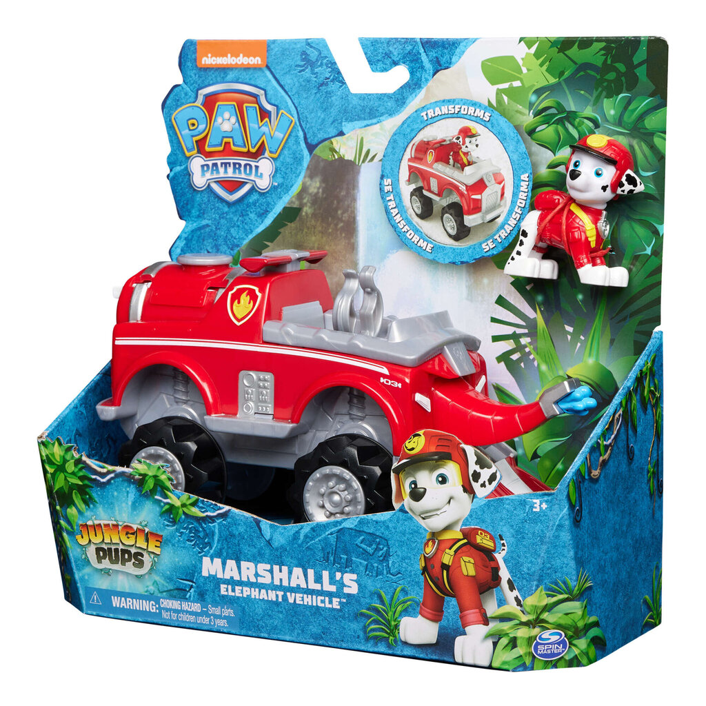 Paw Patrol Jungle Pups Marshall Spin Master veoauto ja figuurikomplekt цена и информация | Mänguasjad poistele | hansapost.ee