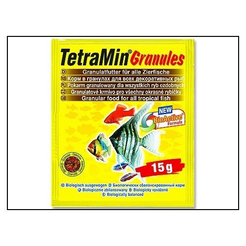 Kalatoit TetraMin GranulesSachet, 15g hind ja info | Kalade toit | hansapost.ee