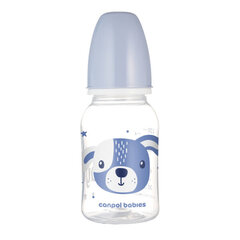 Kitsa kaelaga pudel Canpol Cute Animals 120ml, sinine (11/851) hind ja info | Lutipudelid ja tarvikud | hansapost.ee