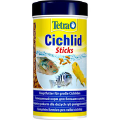 Kalasööt tsichlididele ja teistele suurtele kaladele Tetra cichlid sticks, 250 ml hind ja info | Kalade toit | hansapost.ee
