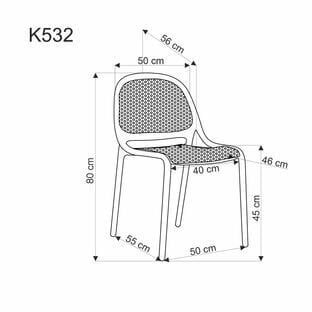 Tool Halmar K532, valge цена и информация | Köögitoolid, söögitoolid | hansapost.ee