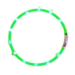 LED kaelarihm koertele ja kassidele Collar, roheline цена и информация | Koerte kaelarihmad ja traksid | hansapost.ee