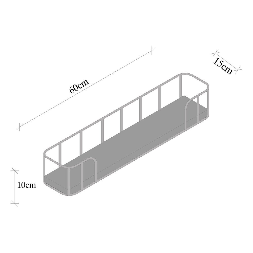 Seinariiul Kalune Design Syringa, must/pruun цена и информация | Riiulid | hansapost.ee