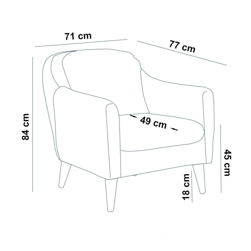 2-osaline pehme mööbli komplekt Sofia-TKM01-1501, hall цена и информация | Pehme mööbli komplektid | hansapost.ee