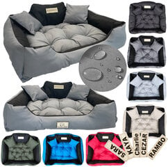 KingDog Grey Waterproof Dog Couch Bed 75x65 см цена и информация | Лежаки, домики | hansapost.ee