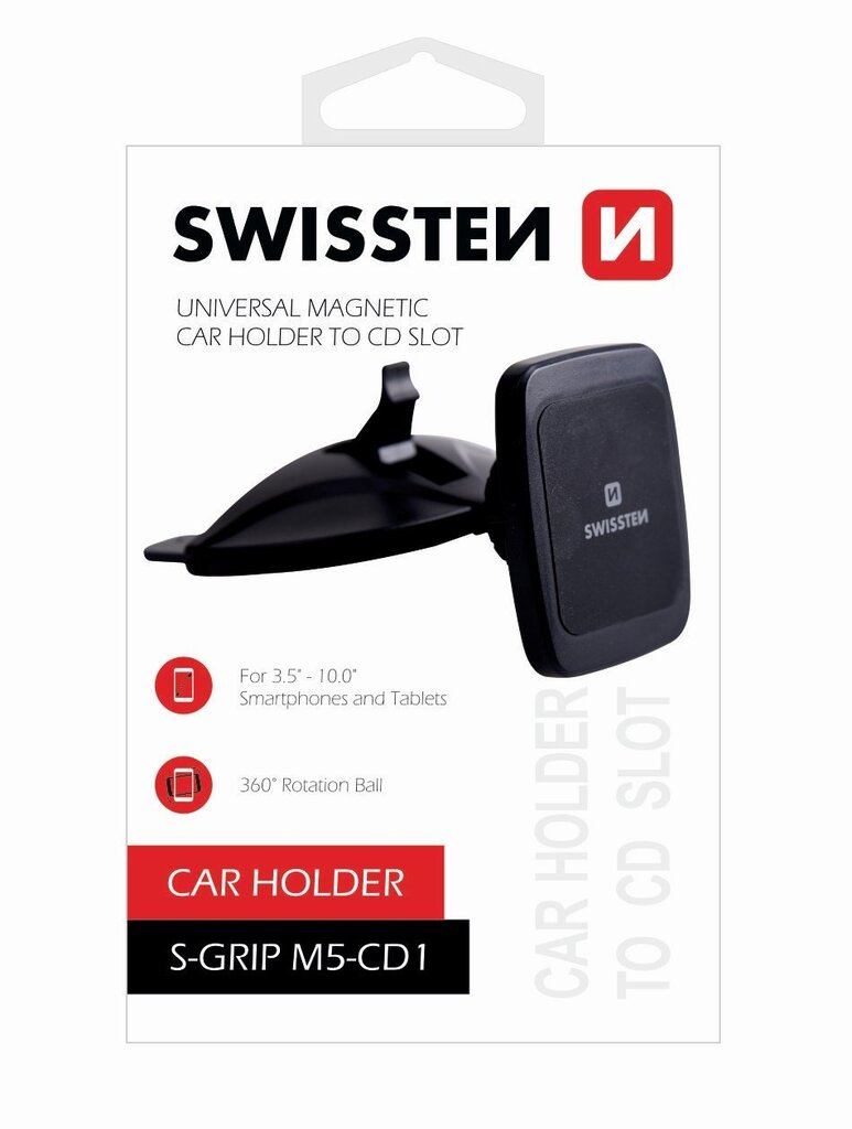 Swissten S-Grip M5-CD1 universalus laikiklis planšetėms, telefonams, navigacijoms, Juoda цена и информация | Telefonihoidjad | hansapost.ee