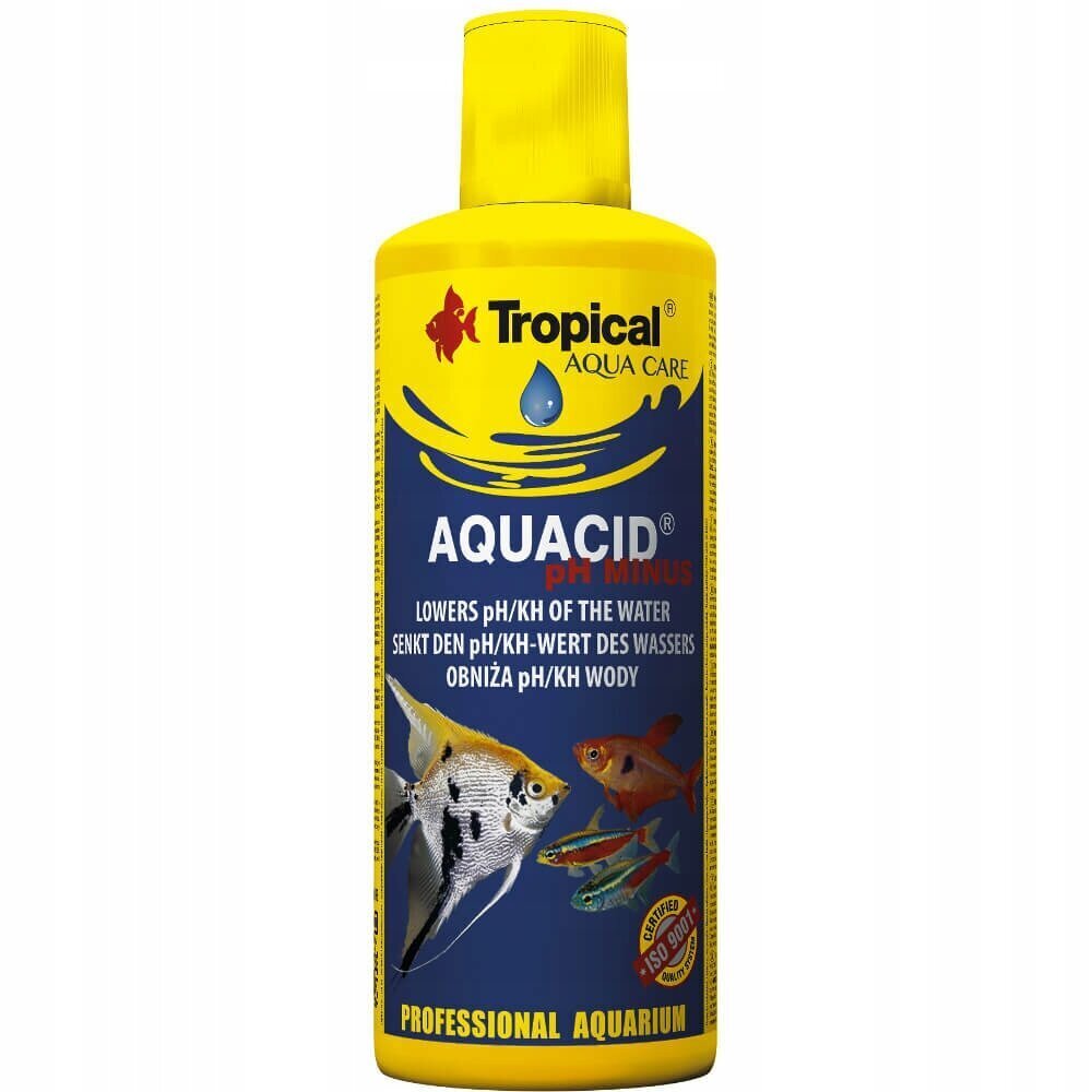 Vee pH-d vähendav aine Tropical Aquacid pH Minus, 500 ml цена и информация | Akvaariumid ja lisatarvikud | hansapost.ee