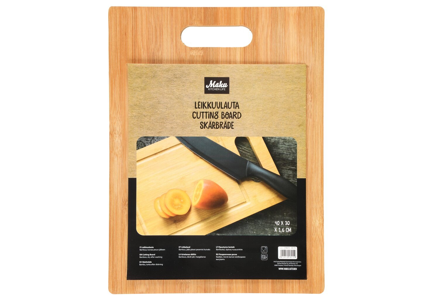 Lõikelaud Maku Bamboo 40x30x1,6cm цена и информация | Lõikelauad | hansapost.ee