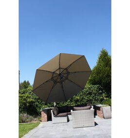 Lauko skėtis Sun Garden, 3,75m , šviesiai rudas kaina