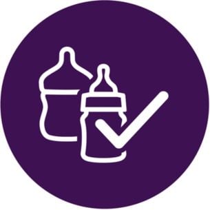 Ühildub kõige kuulsamat marki pudelite ja imiku toidupurkidega.