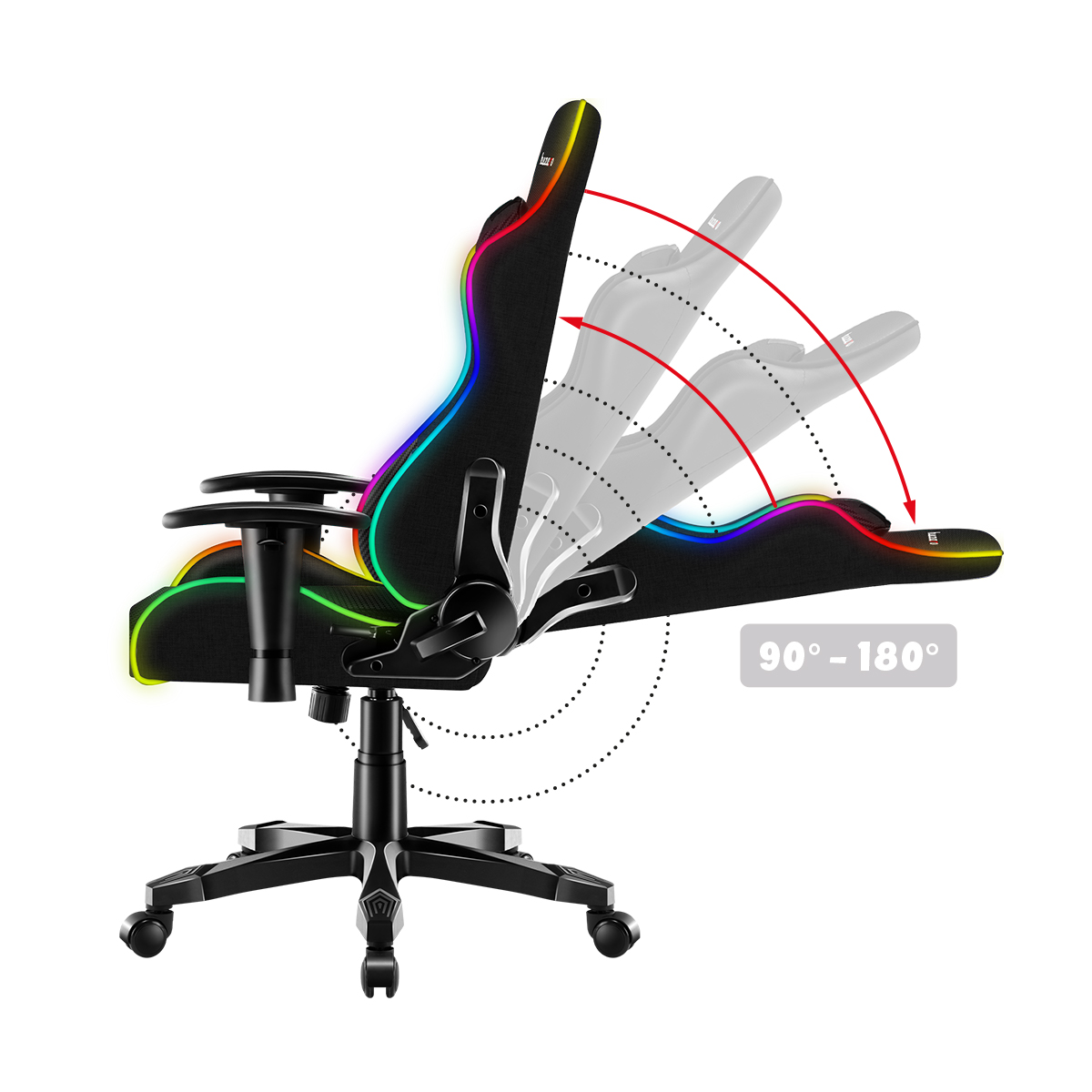 Mechanizm rozkładania oparcia w fotelu Huzaro Ranger 6.0 RGB