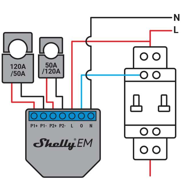 Shelly CT 120 - трансформатор тока