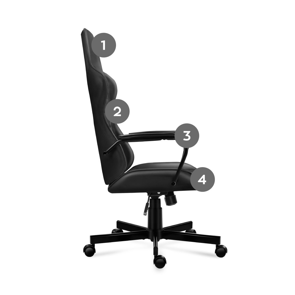 Prawy bok fotela Boss 4.2 i jego ergonomia