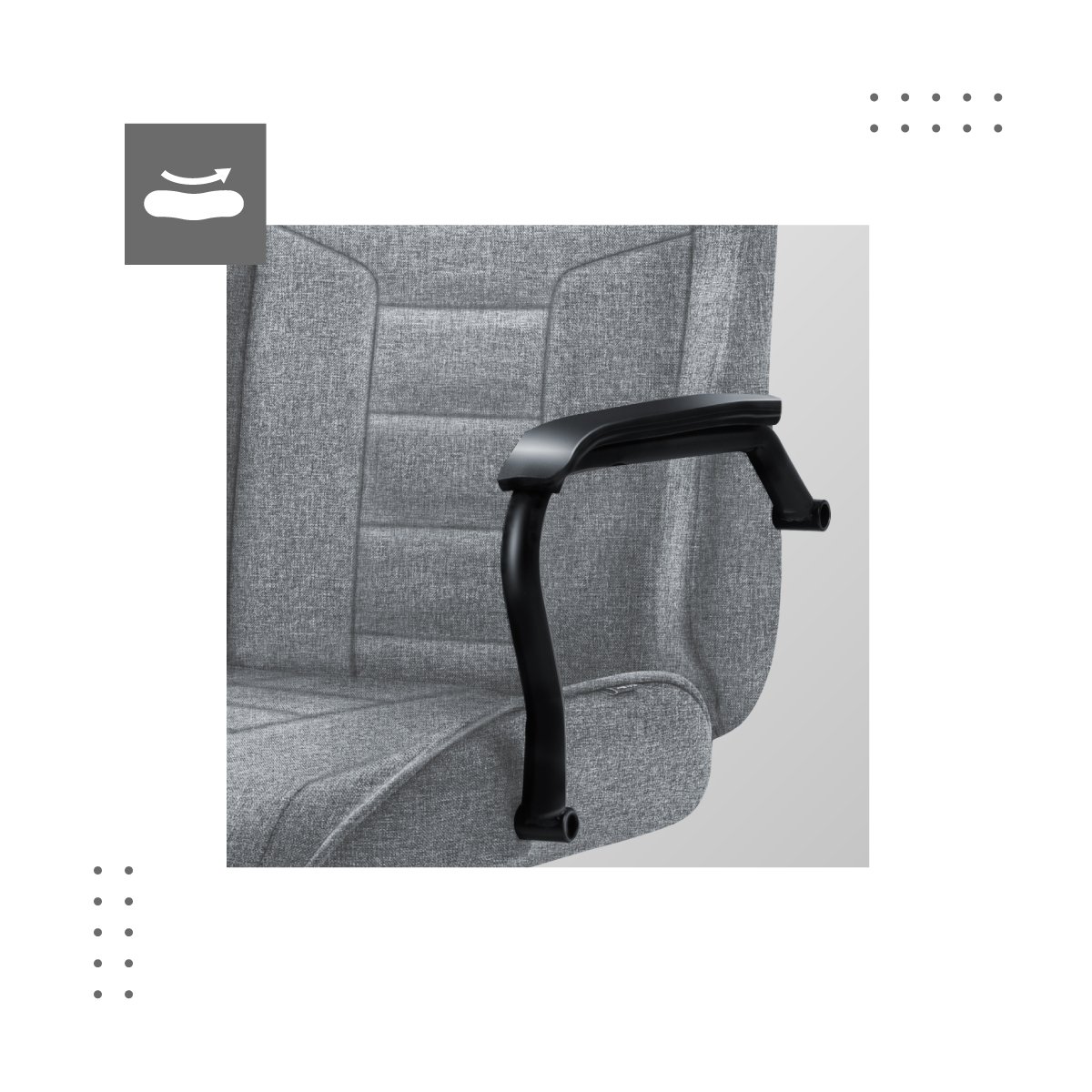 Ergonomiczne podłokietniki fotela Boss 4.2 Grey