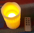 Dekoratyvinė LED žvakė su nuotolinio valdymo pulteliu, 12,5 cm Internetist