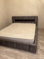 Кровать NORE Lamica 08, 180x200 см, серая цена