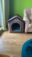 Лежак-конура Hobbydog R4 следы, 60x55x60 см, песочный