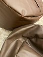 Кресло-мешок с пуфом Mega Comfort, искусственная кожа, коричневое