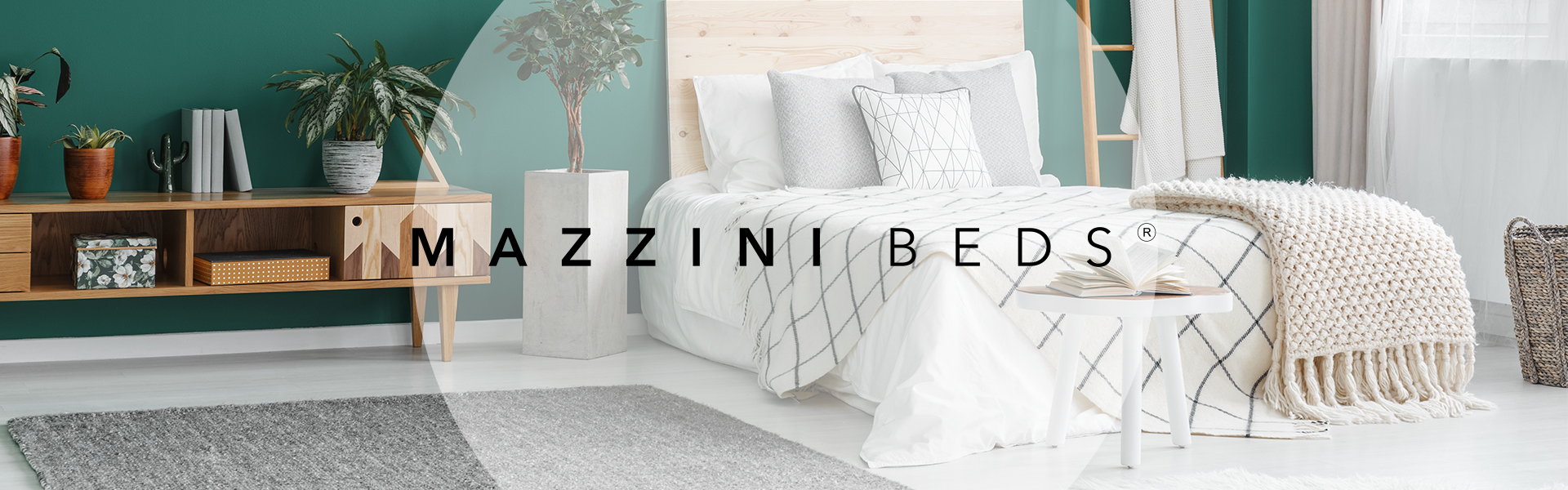 Voodi Mazzini Beds Mimicry 200x200 cm, sinine 